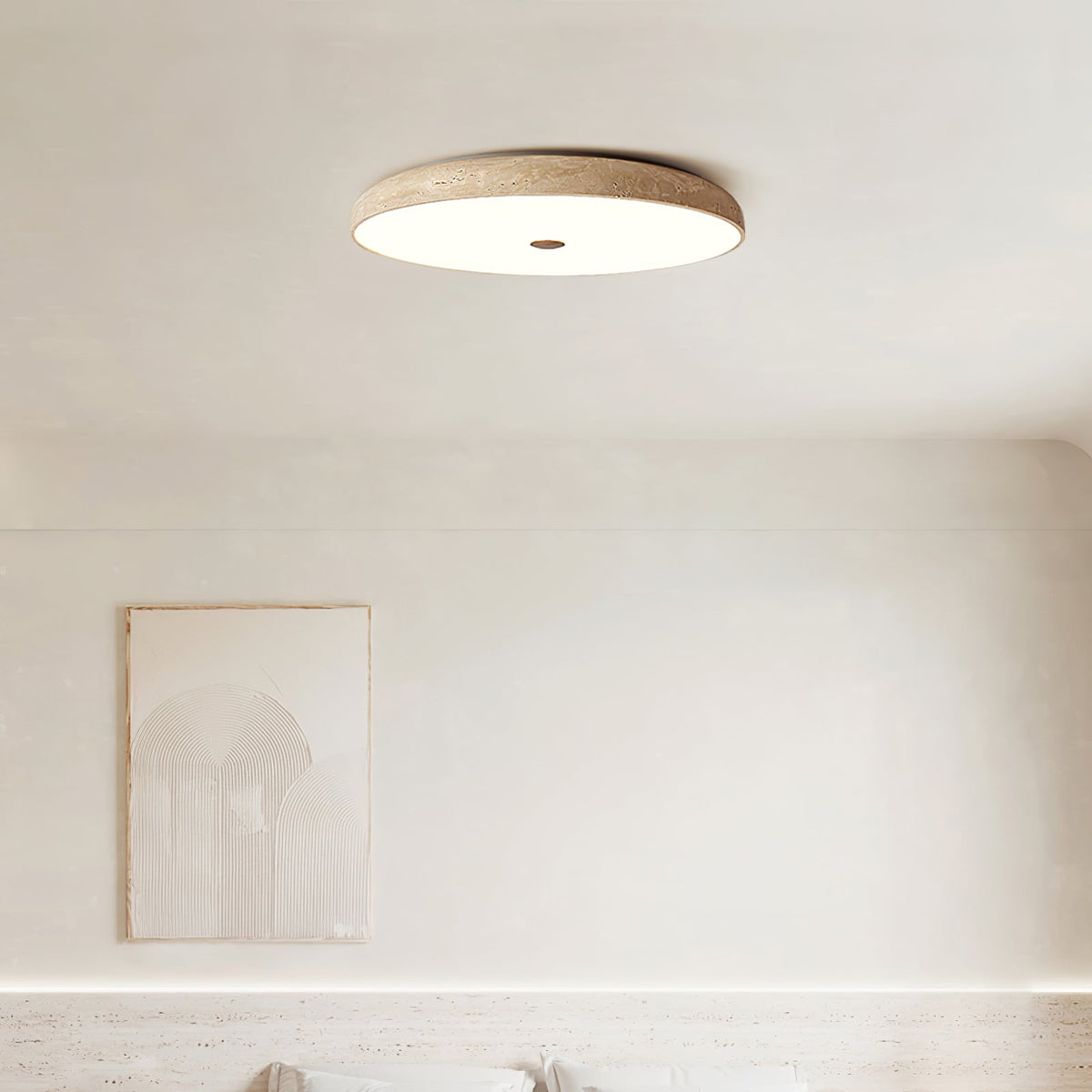 Orzoror Minimalist Travertine Ceiling Light