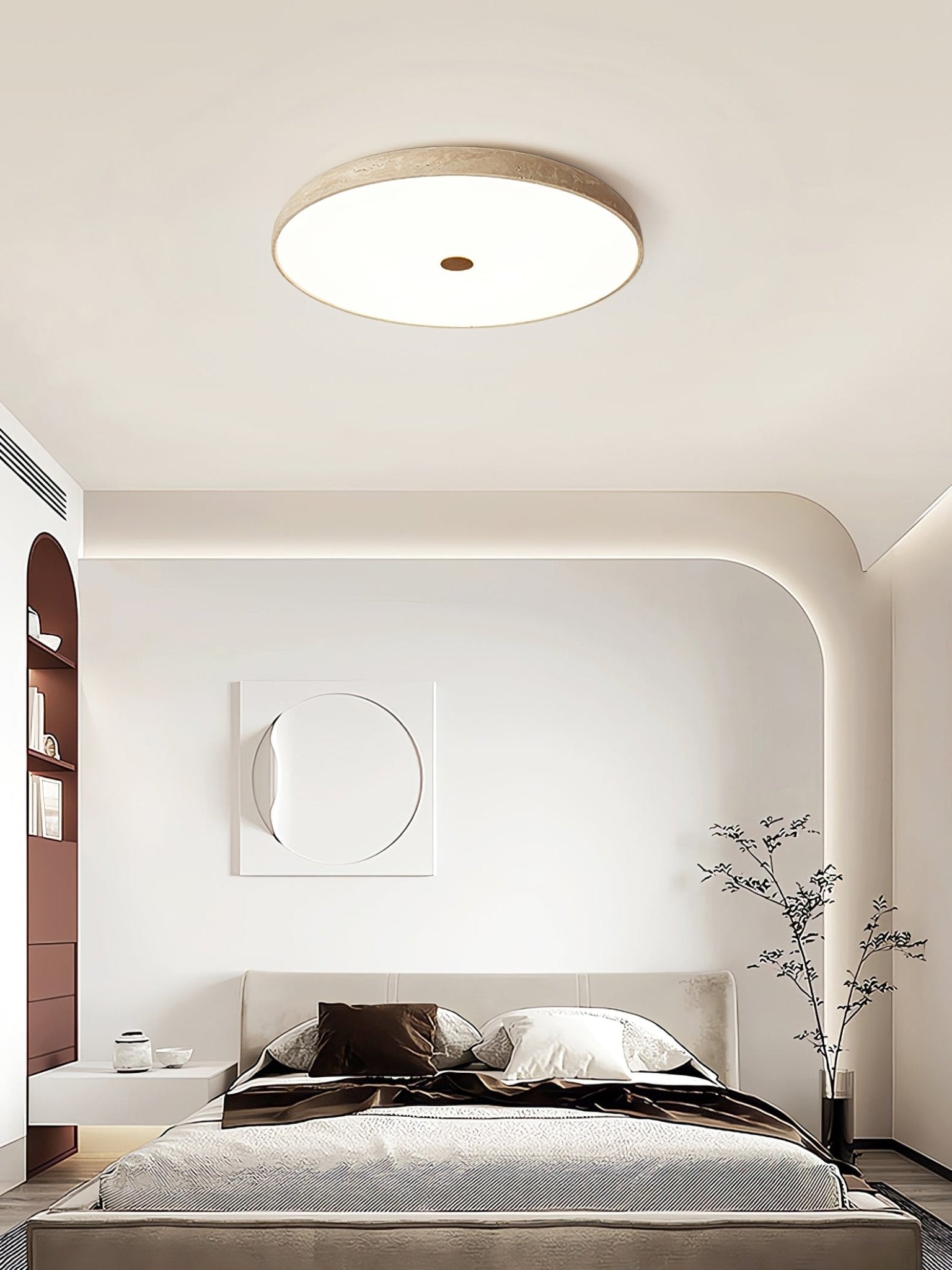 Orzoror Minimalist Travertine Ceiling Light