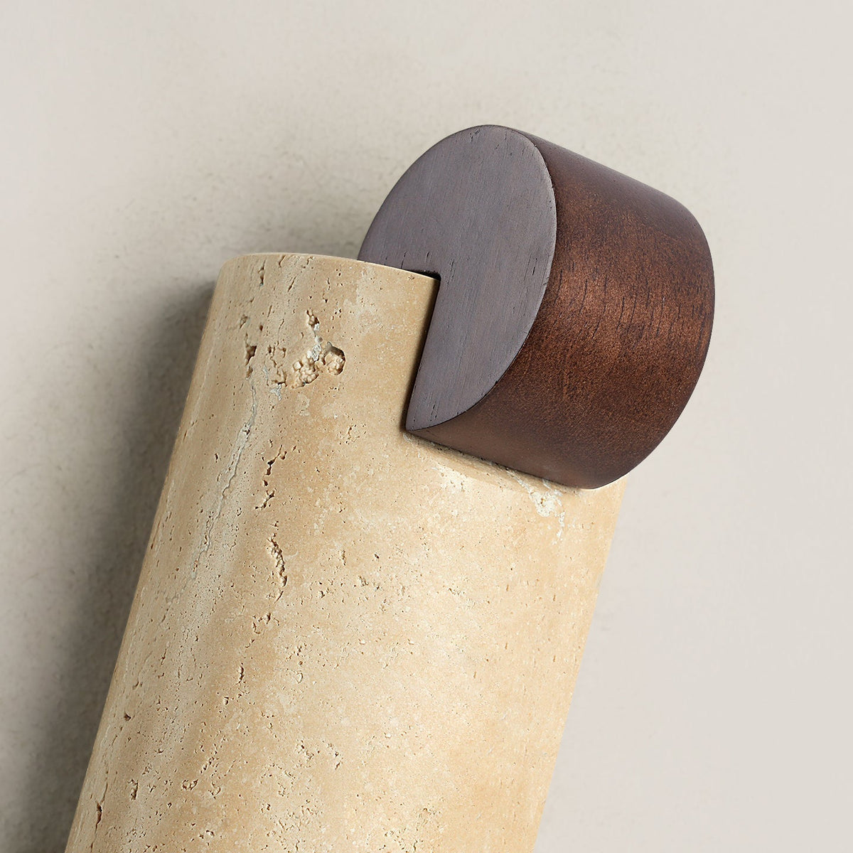 Velm Curve Yellow Travertine Wall Lamp