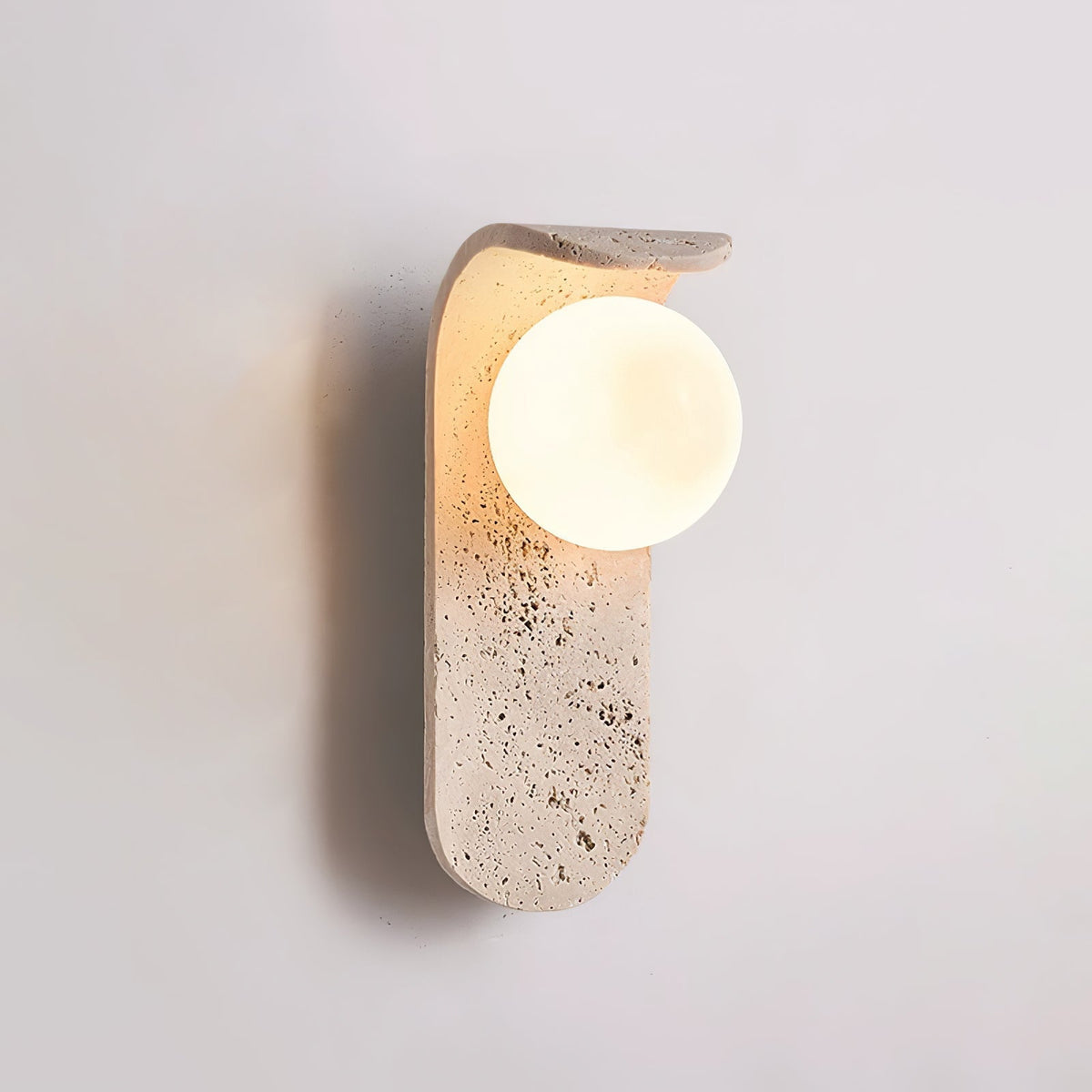 Arkoviel Sconce-Frame Travertine Wall Light