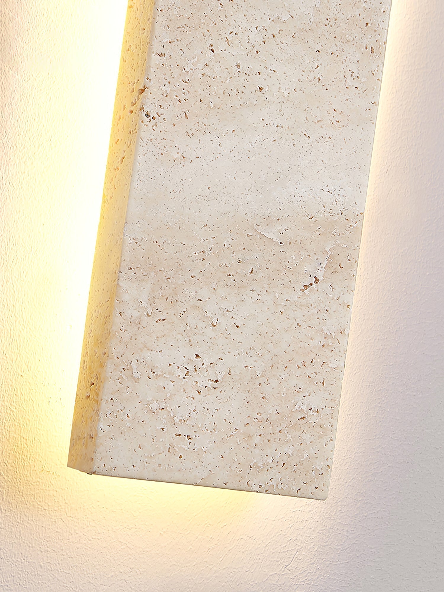 Tavoelia Slim Rectangle Travertine Linear Wall Light