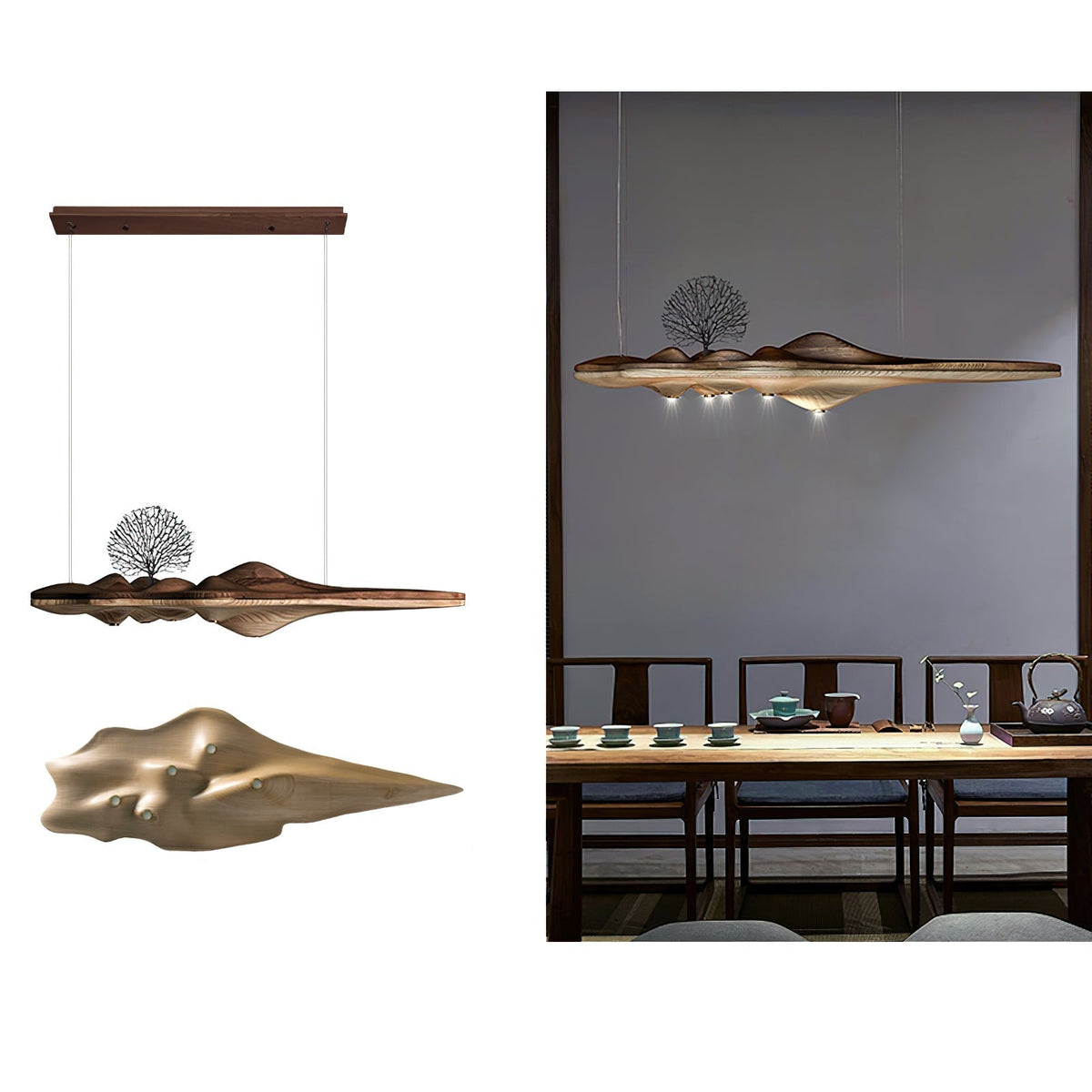 Tolven Premium Elegance Wood Pendant Lamp