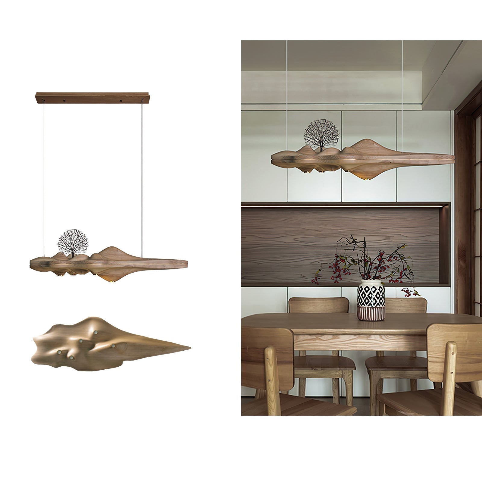 Tolven Premium Elegance Wood Pendant Lamp