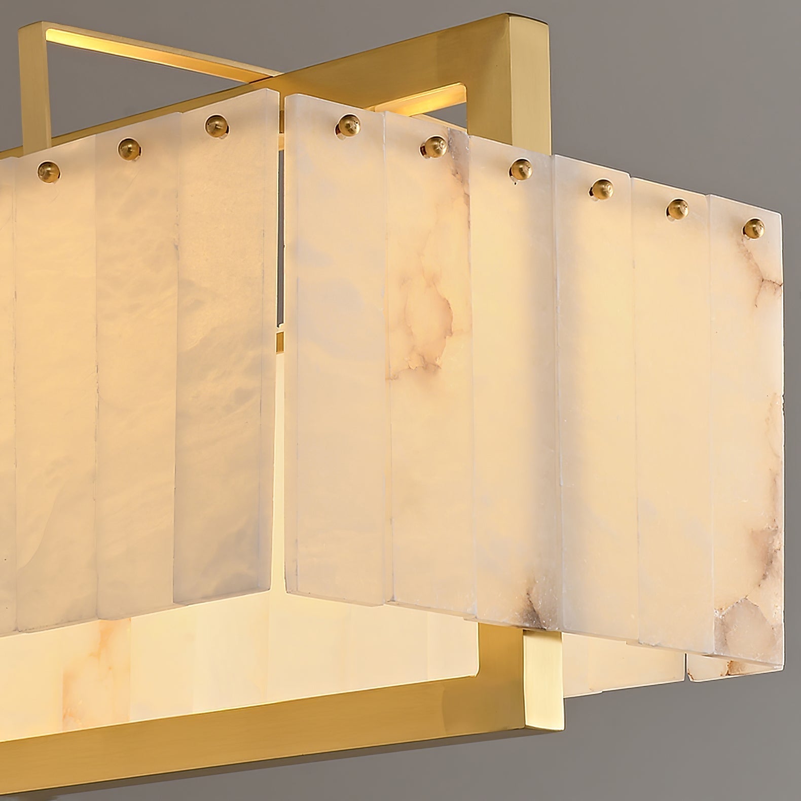 Nivivenne Rectangular Alabaster Pendant Light