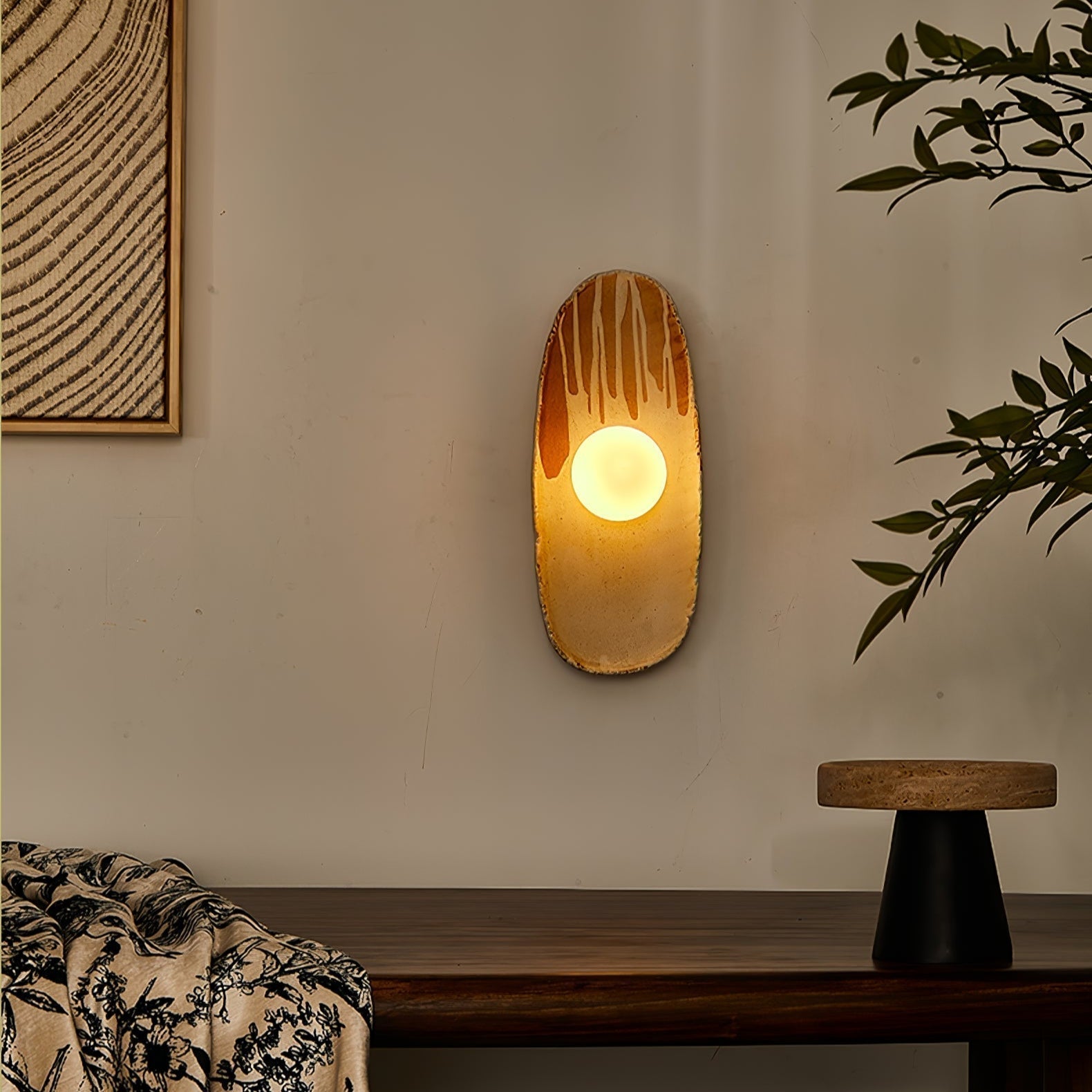 Marisella Rustic Marble Wall Lamp