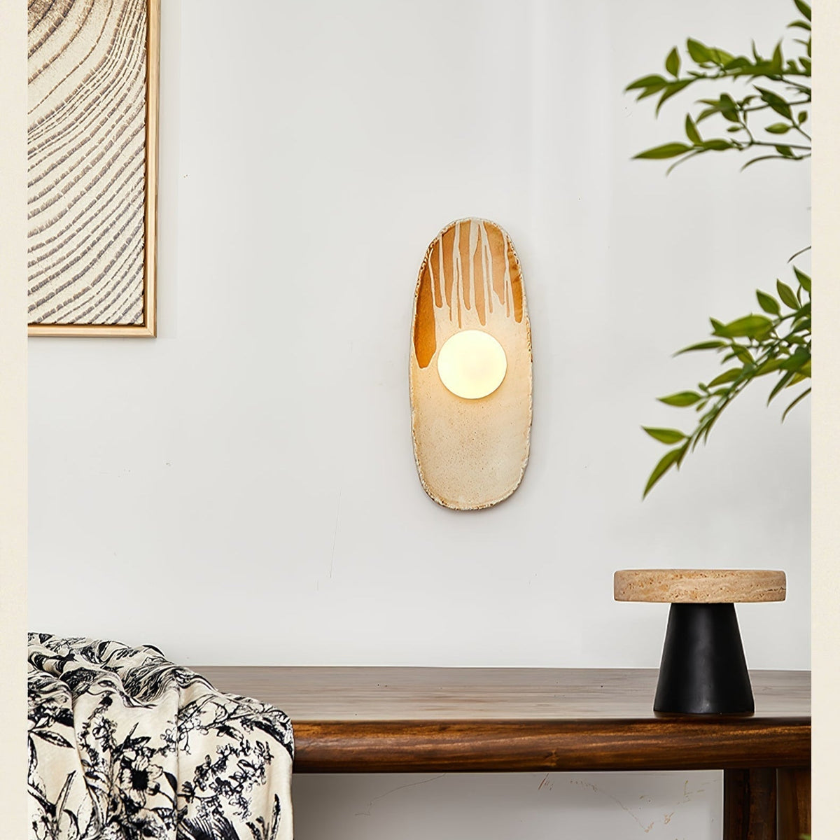 Marisella Rustic Marble Wall Lamp