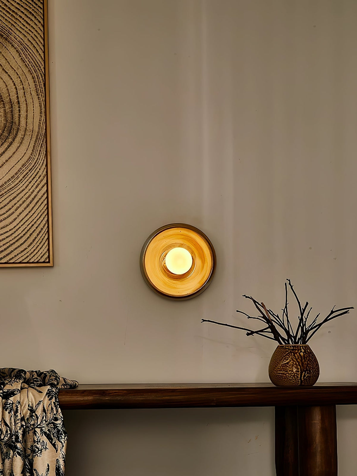 Marisella Rustic Marble Wall Lamp