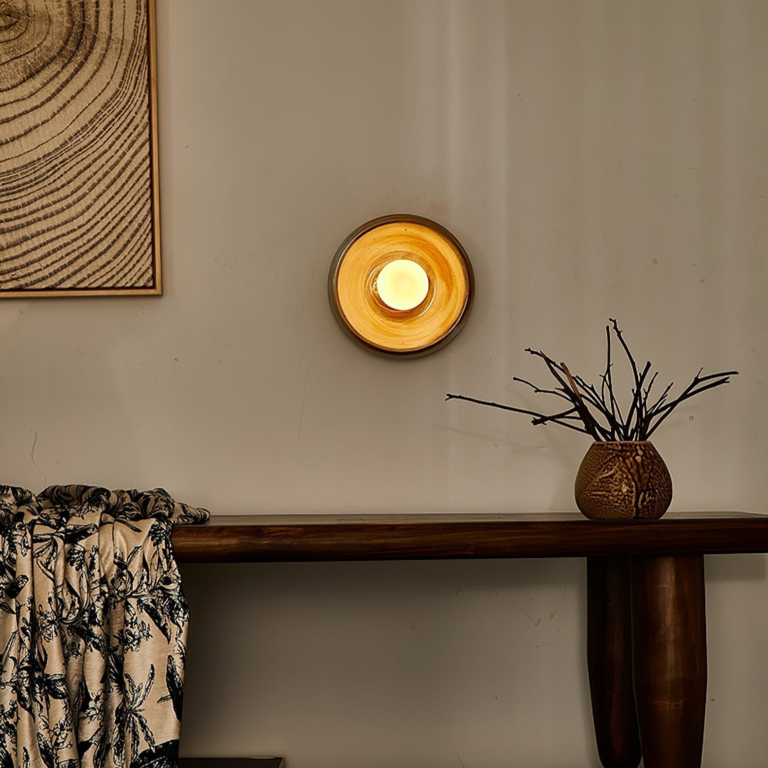 Marisella Rustic Marble Wall Lamp