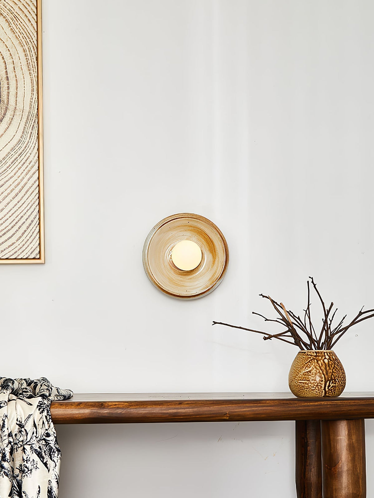 Marisella Rustic Marble Wall Lamp