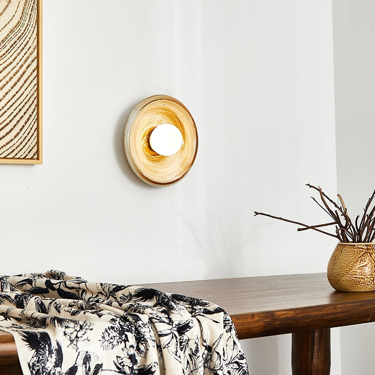 Marisella Rustic Marble Wall Lamp
