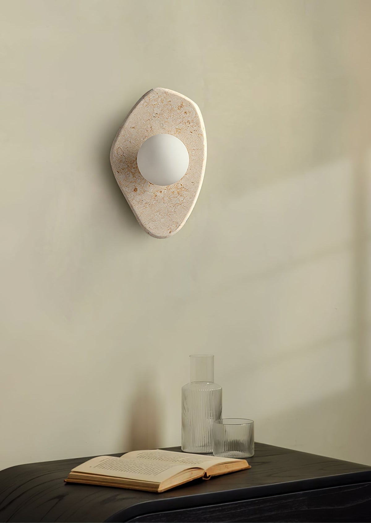 Pebble Rustic Marble Wall Light
