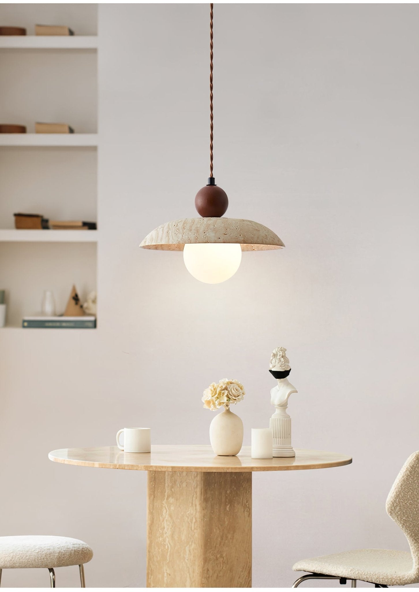 Nerix Travertine Pendant Light