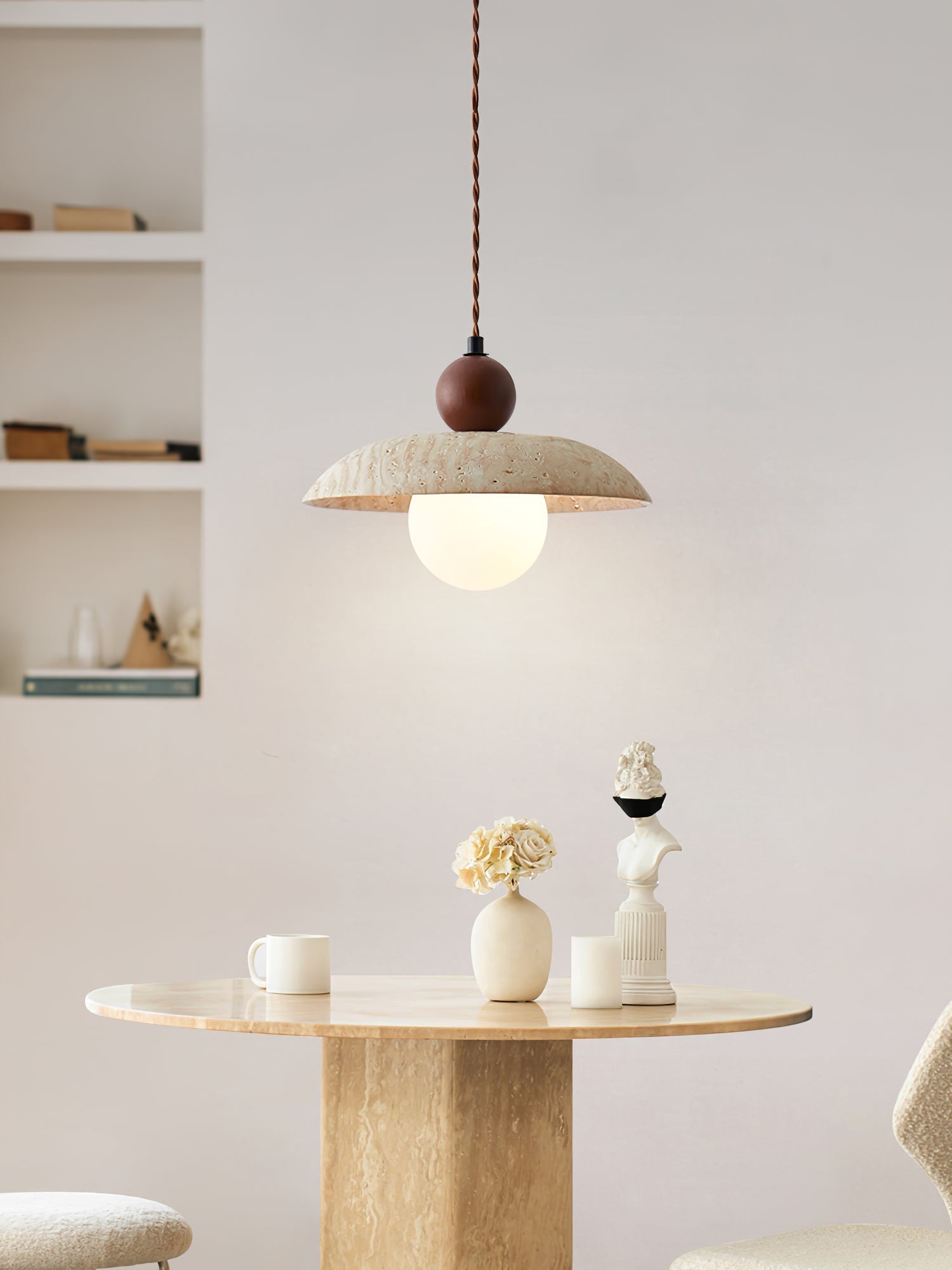 Nerix Travertine Pendant Light