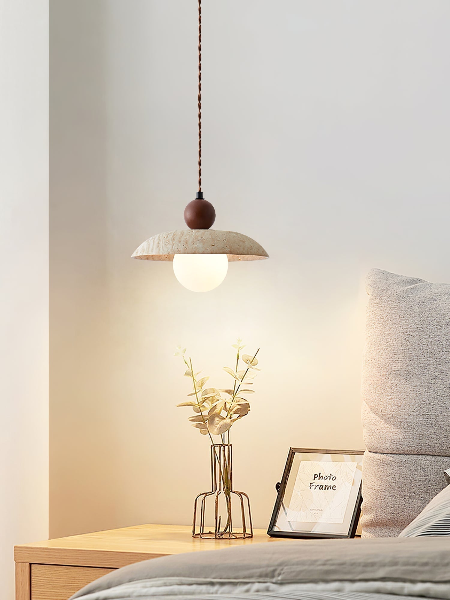 Nerix Travertine Pendant Light