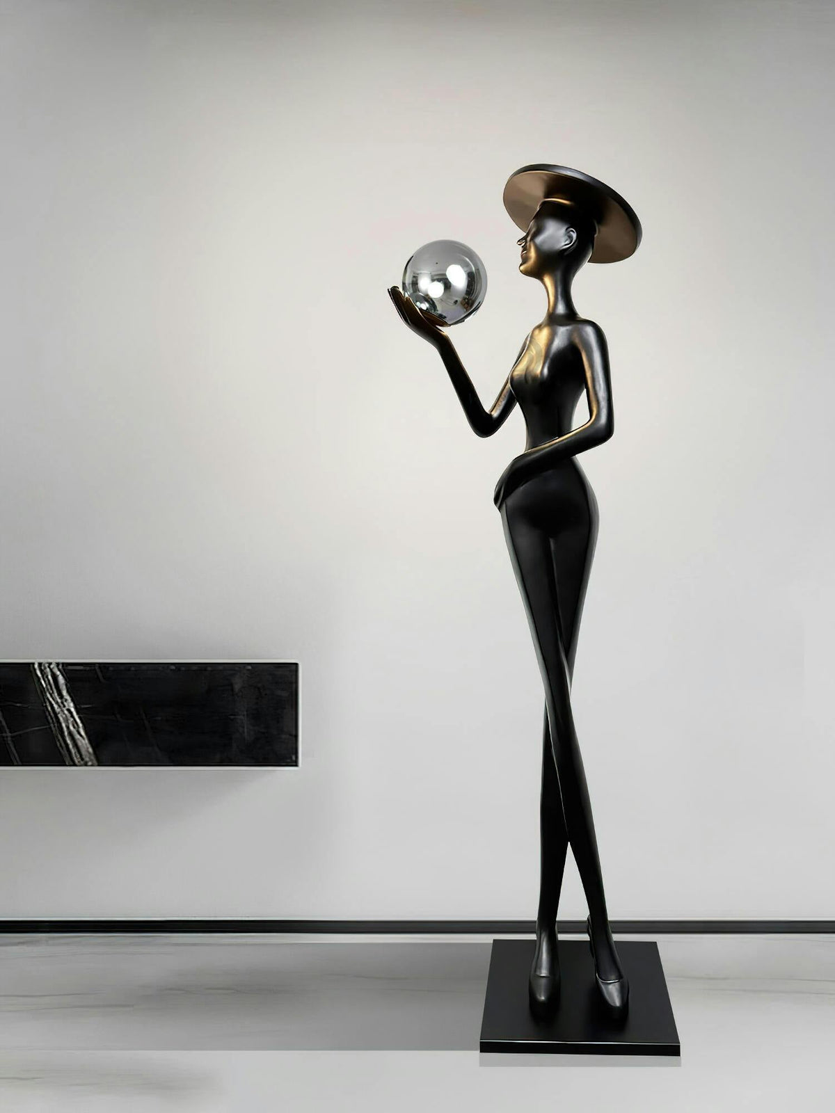 Zevinen Elegant Black Floor Lamp