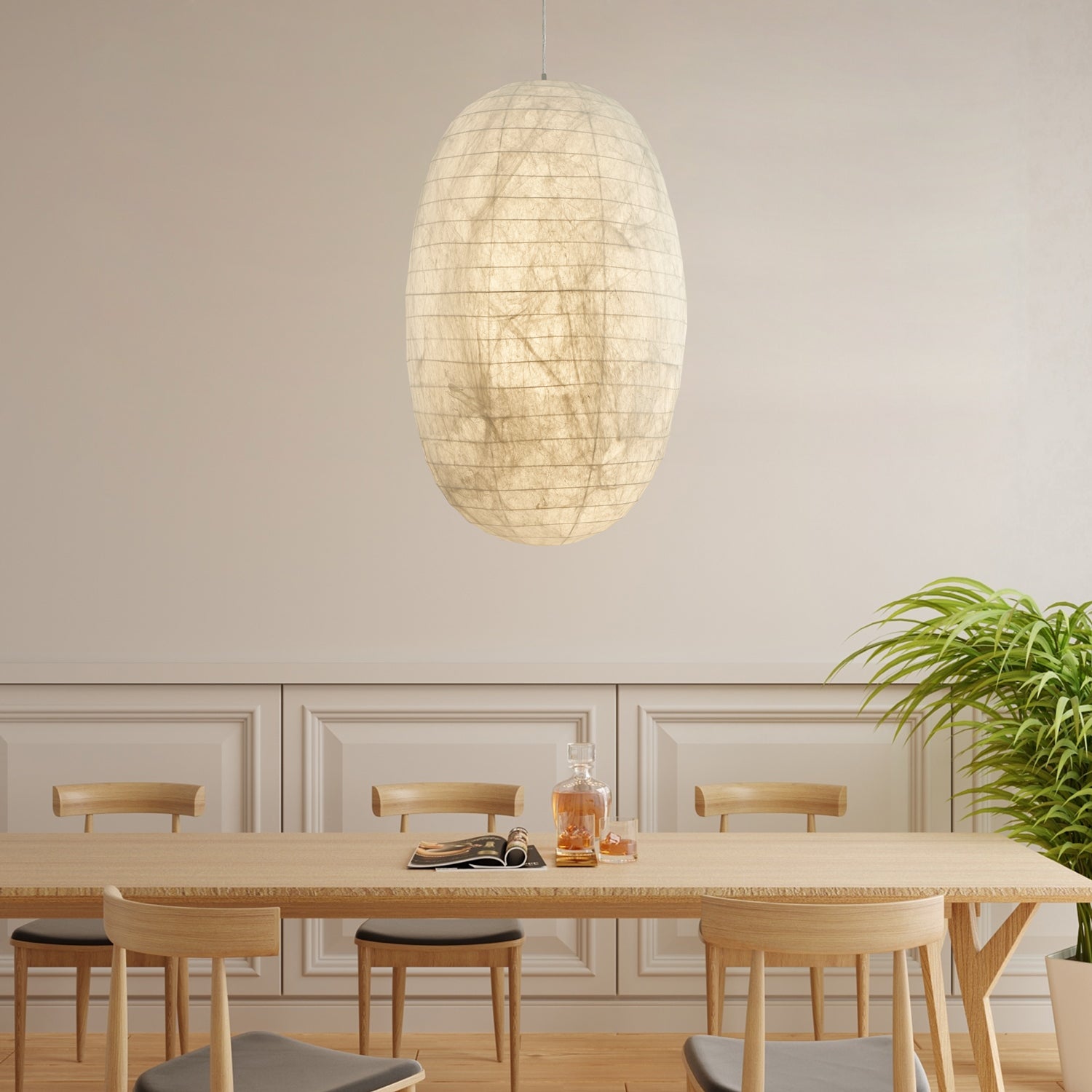 Cove Silk Retro Pendant Light