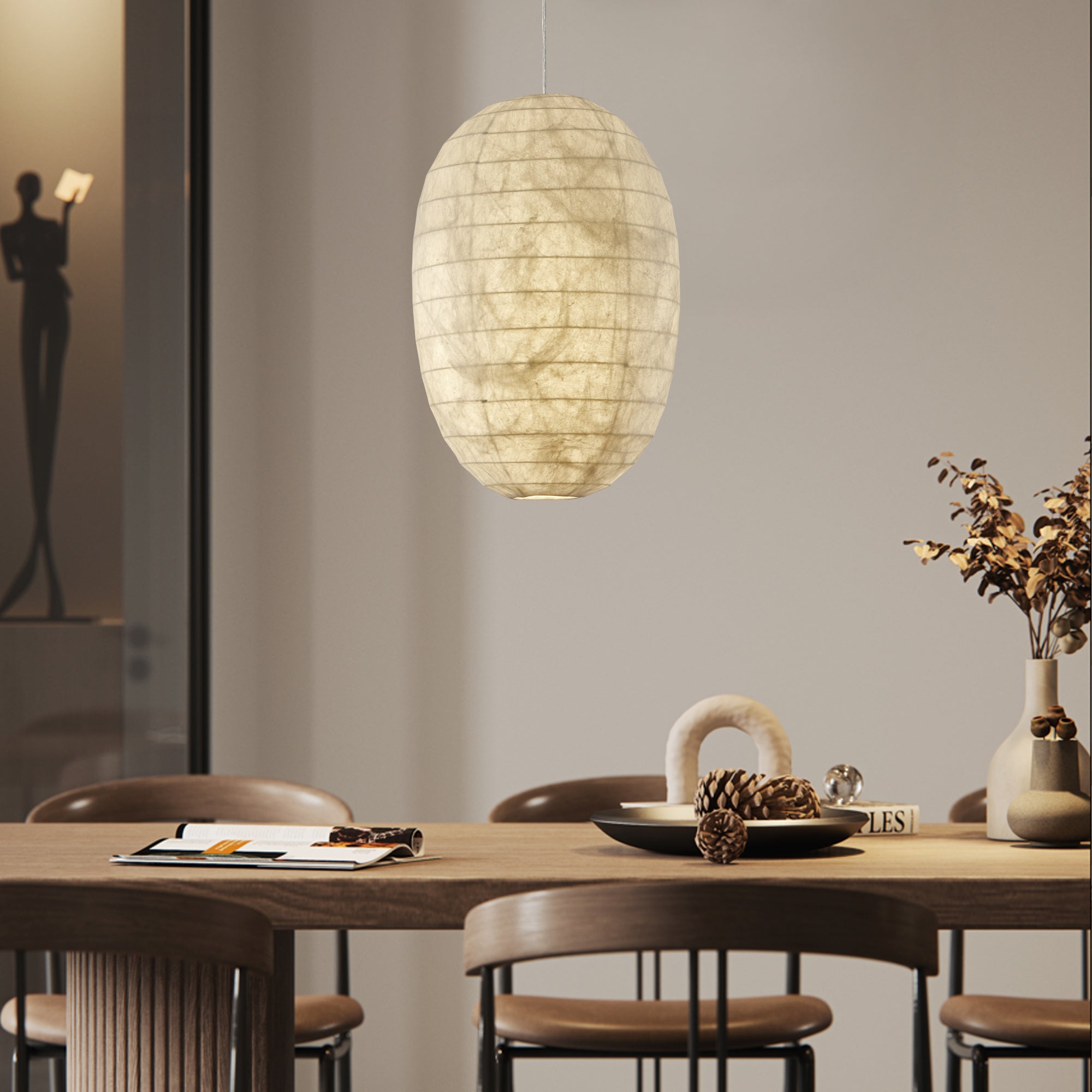 Cove Silk Retro Pendant Light