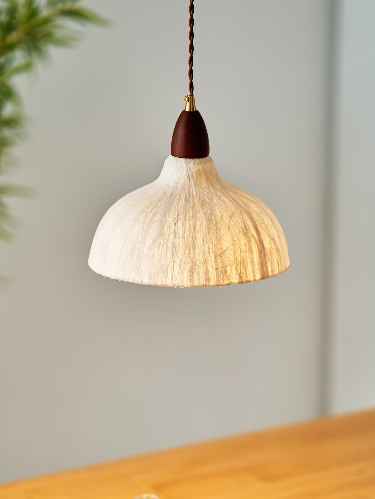 Locan Paper & Wood Pendant Lamp