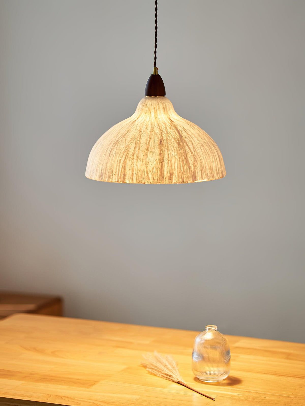 Locan Paper & Wood Pendant Lamp