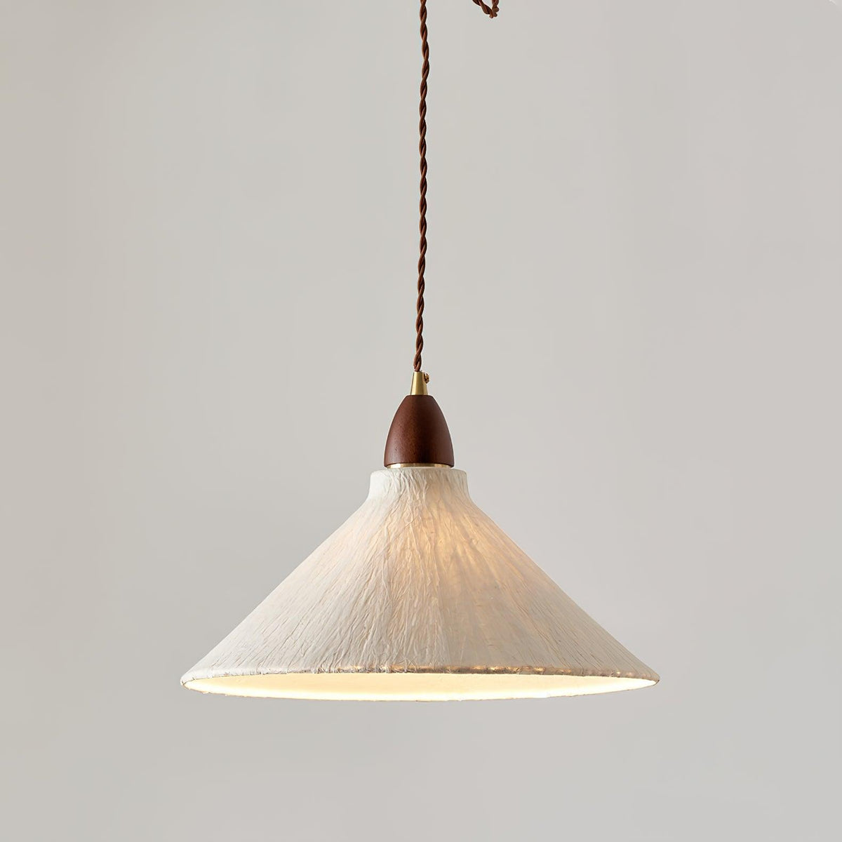 Locan Paper & Wood Pendant Lamp