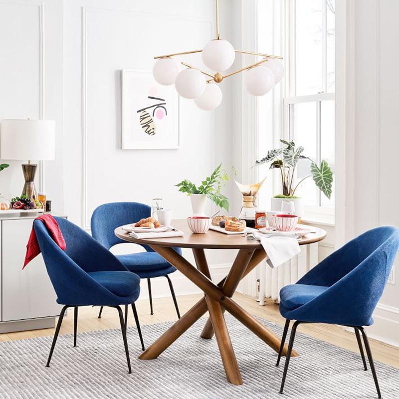 Lustra Chandelier Sphere & Stem Modern Gold LED - Neutral Decor