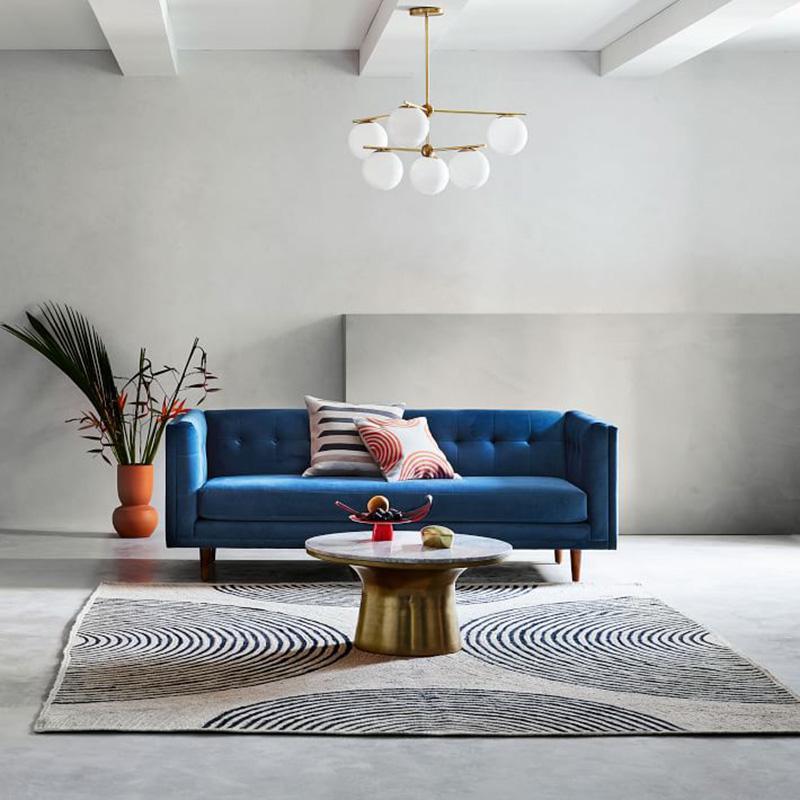 Lustra Chandelier Sphere & Stem Modern Gold LED - Neutral Decor