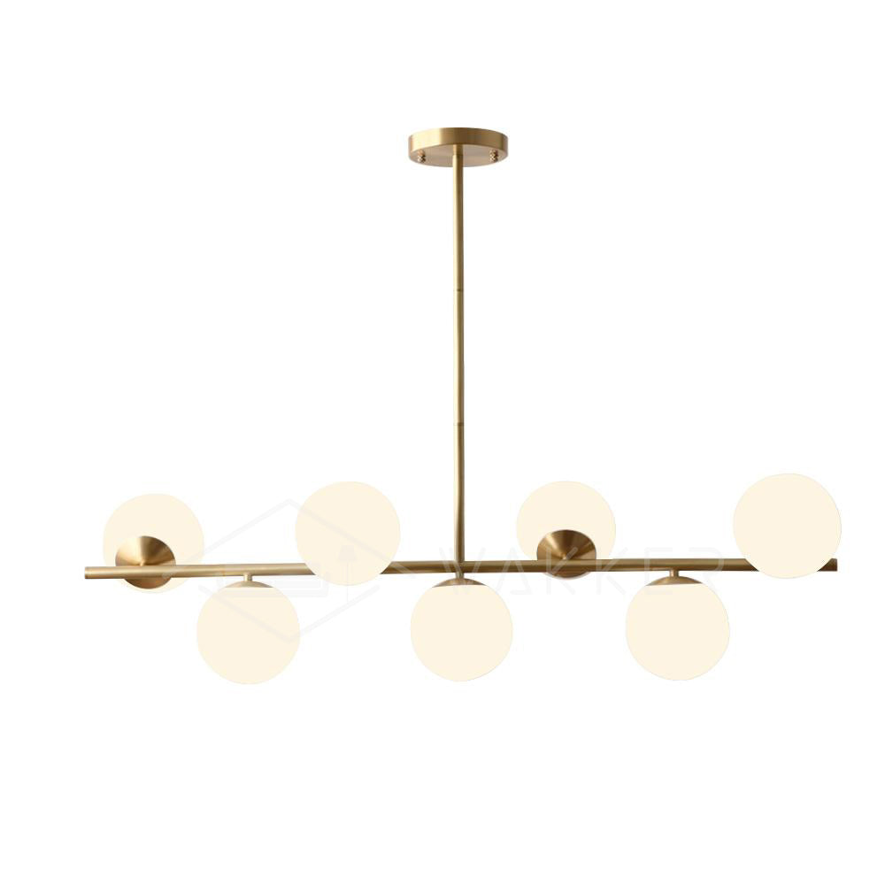Lustra Chandelier Sphere & Stem Modern Gold LED - Neutral Decor