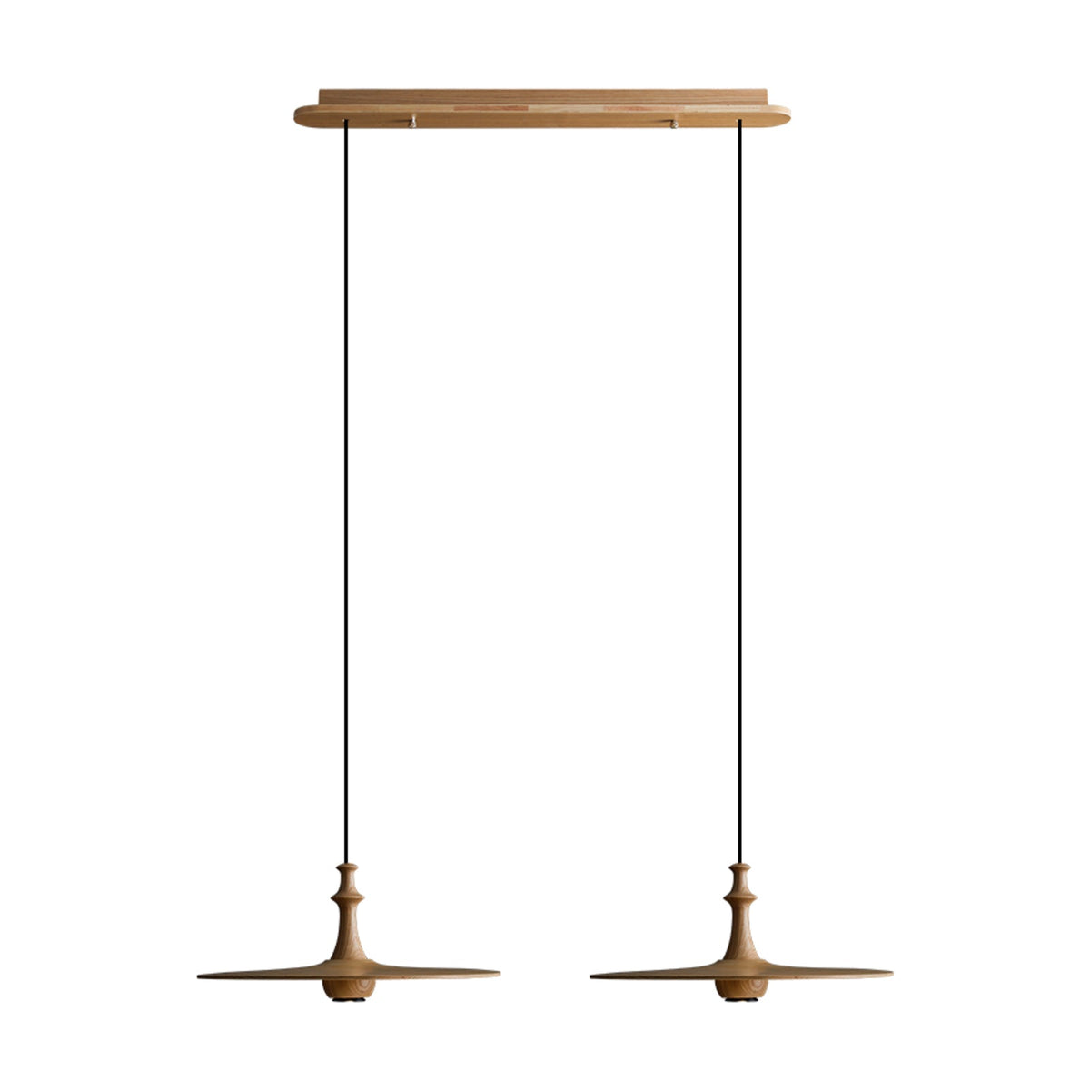 Syrinyra Sculptural Wood Disc Pendant Light
