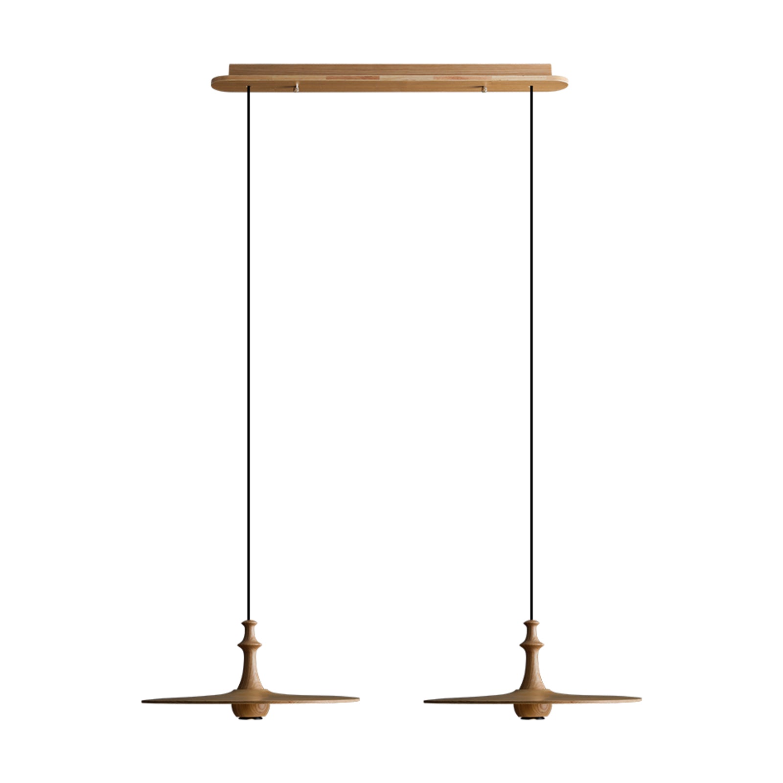 Syrinyra Sculptural Wood Disc Pendant Light