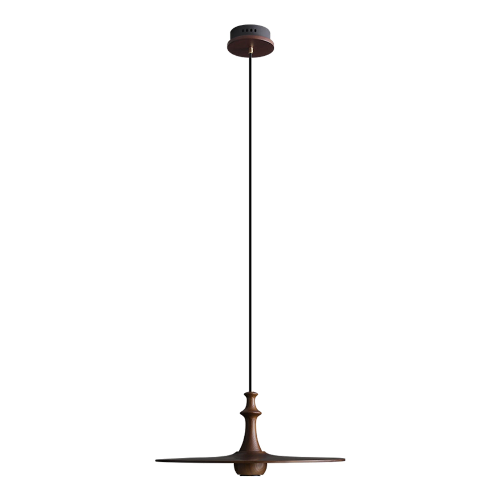 Syrinyra Sculptural Wood Disc Pendant Light