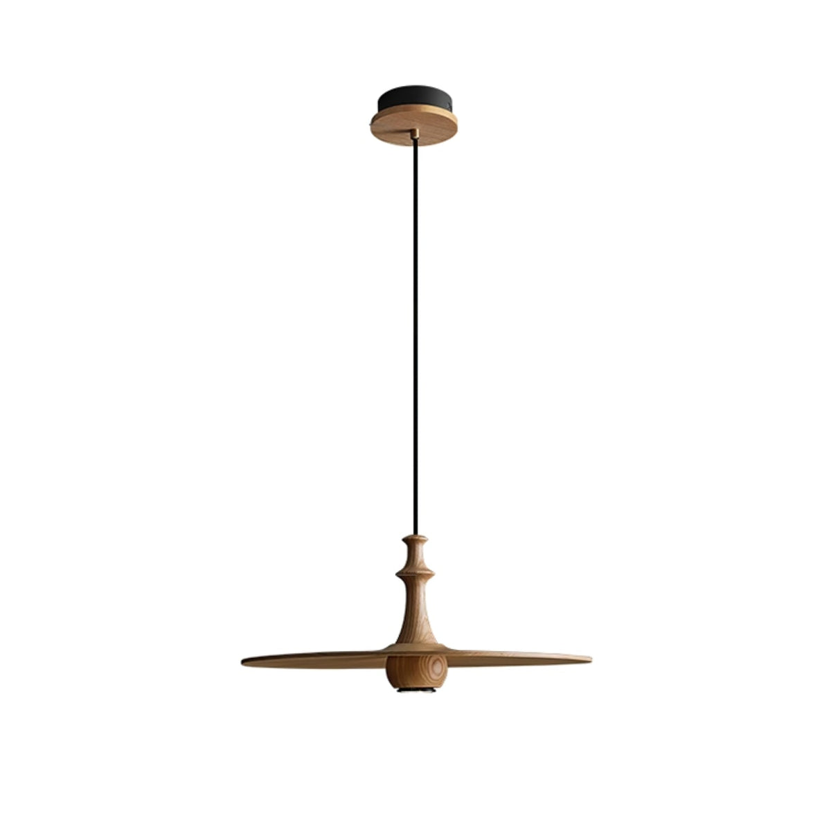 Syrinyra Sculptural Wood Disc Pendant Light