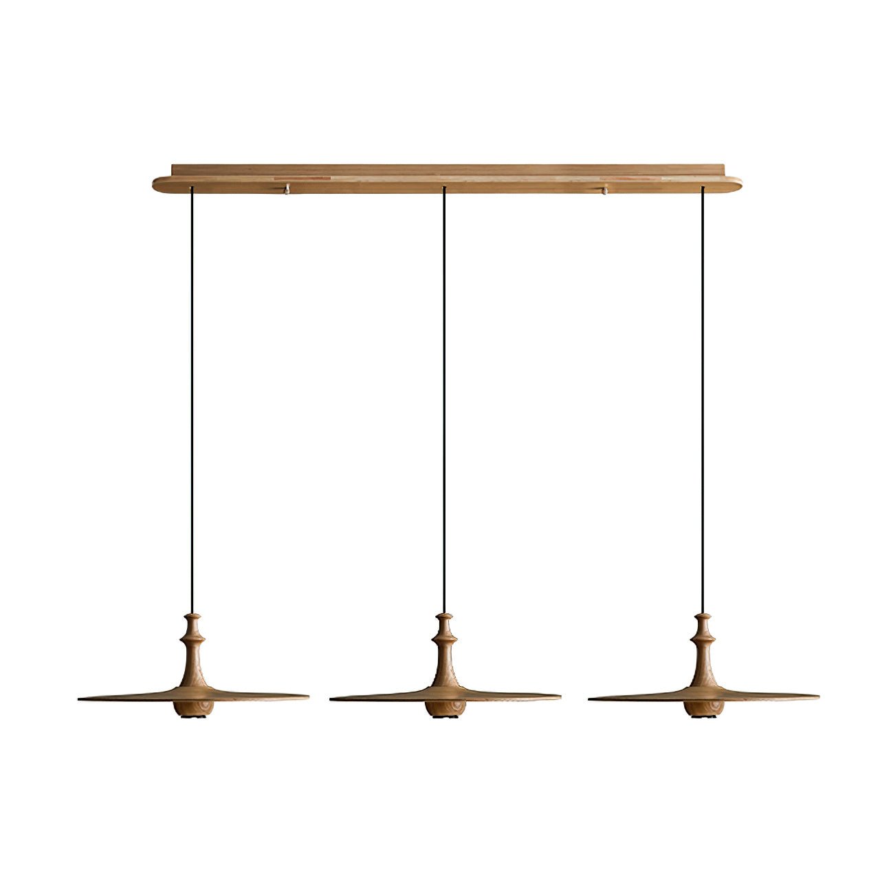 Syrinyra Sculptural Wood Disc Pendant Light