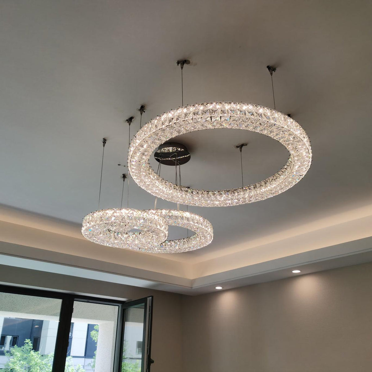 Luxerian Chandelier Crystal Ring Spiridon Luxe