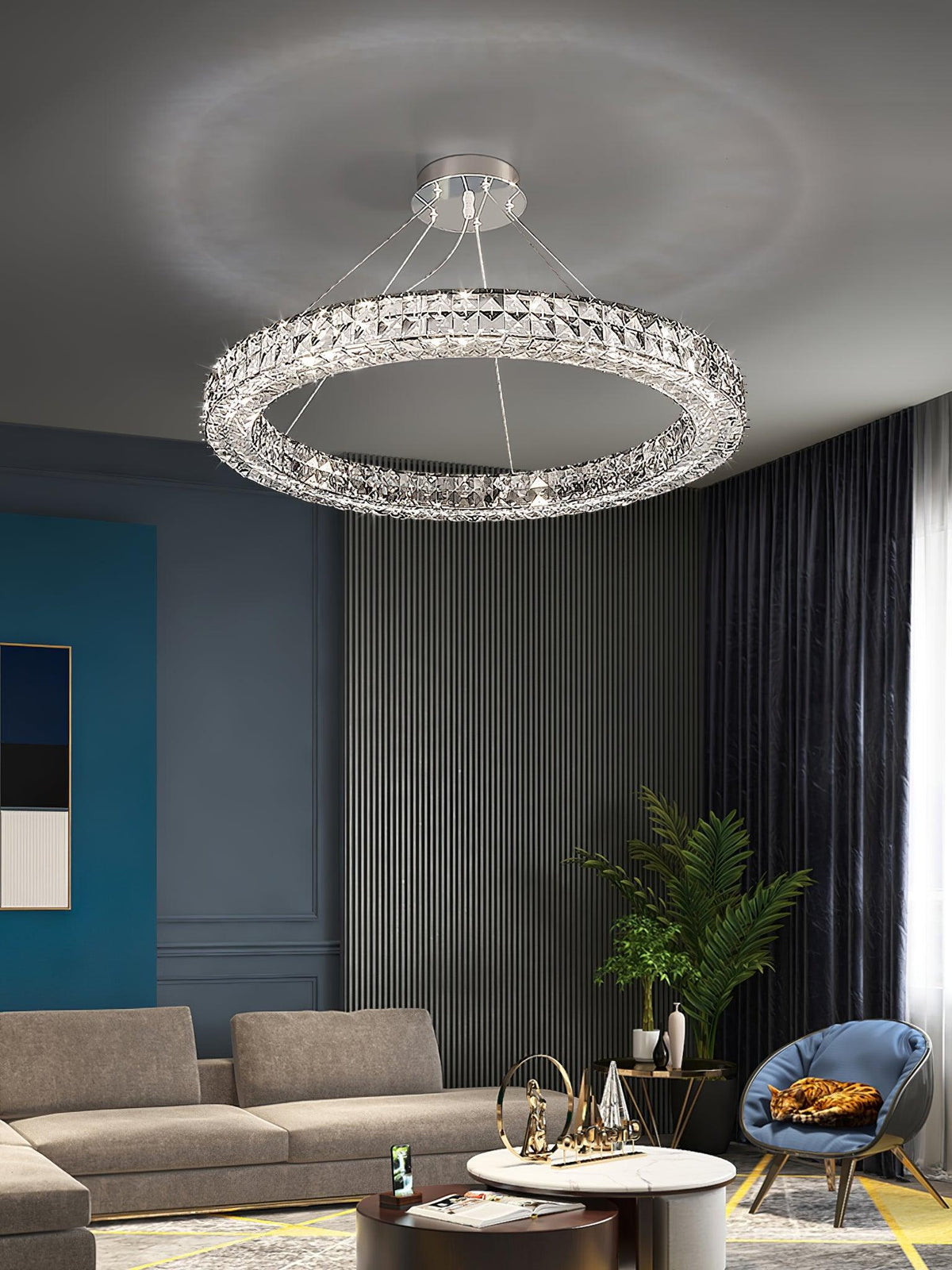 Luxerian Chandelier Crystal Ring Spiridon Luxe