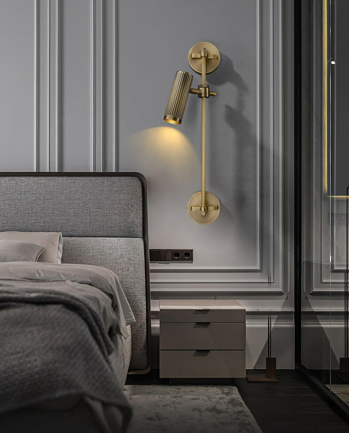 Kirixel Brass Industrial Wall Lamp