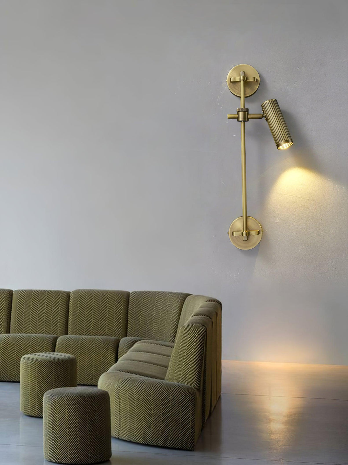 Kirixel Brass Industrial Wall Lamp