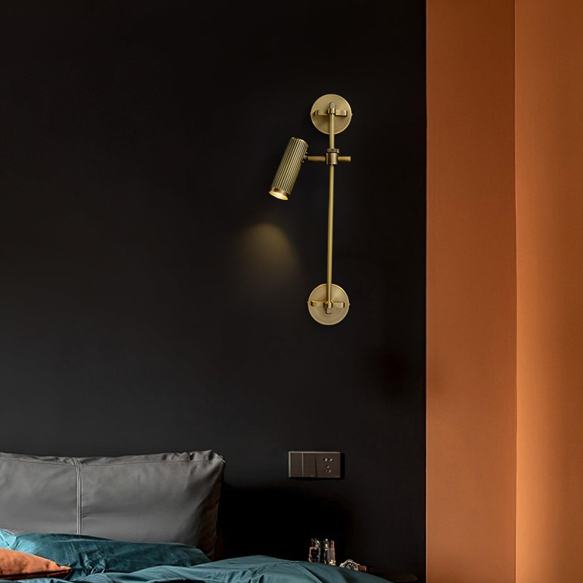 Kirixel Brass Industrial Wall Lamp