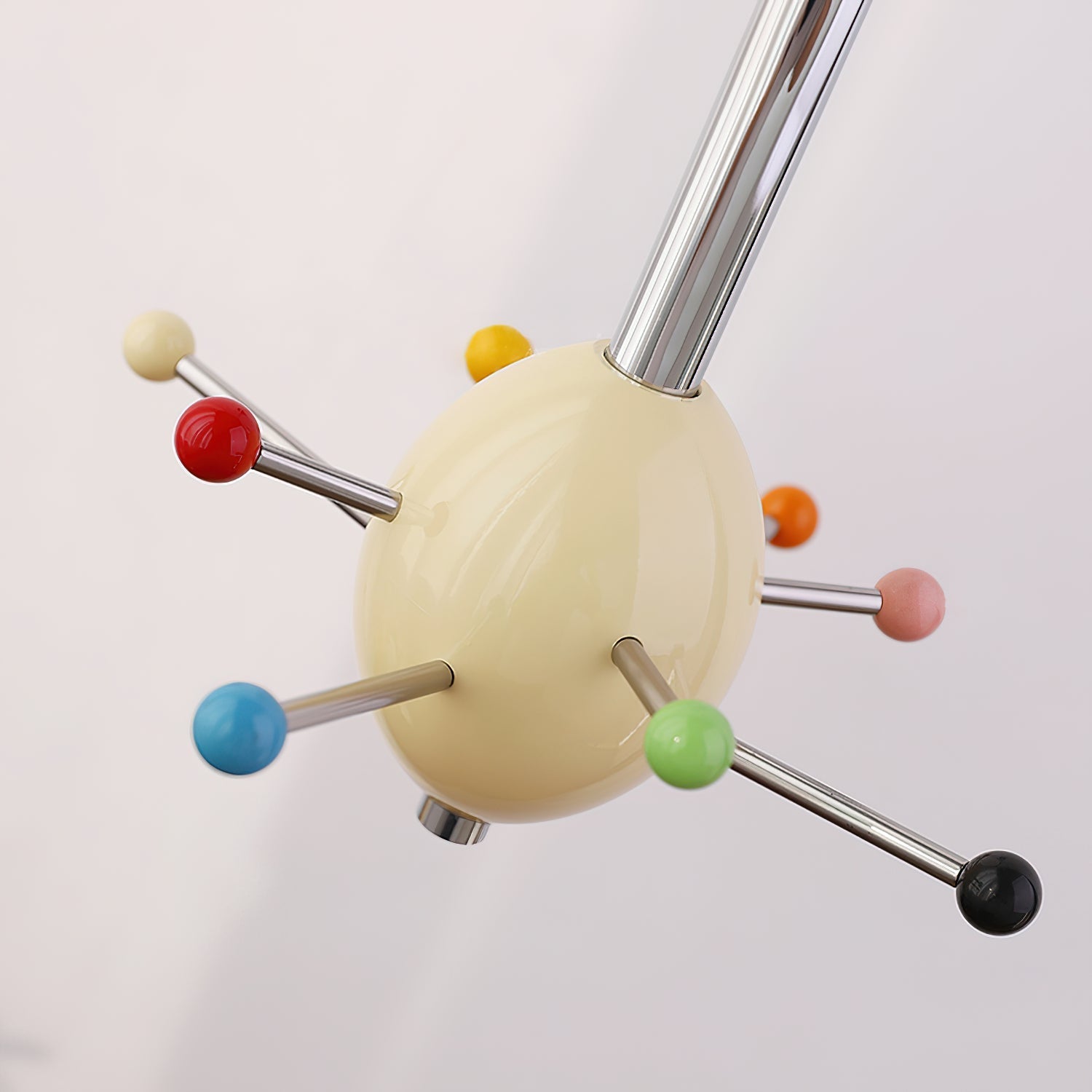 Sputnik Wall Coat Rack Colorful Hooks Modern Hallway - Neutral Decor