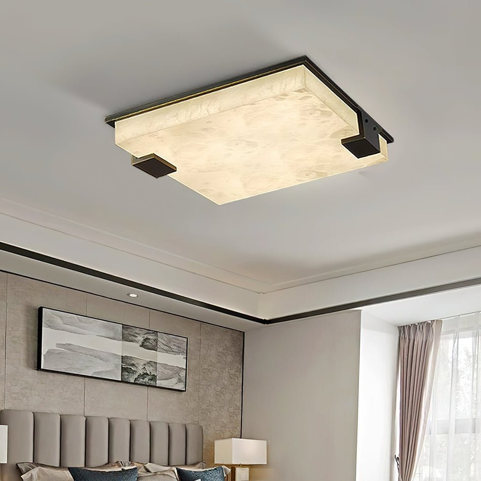 Kevenq Minimalist Alabaster Ceiling Light