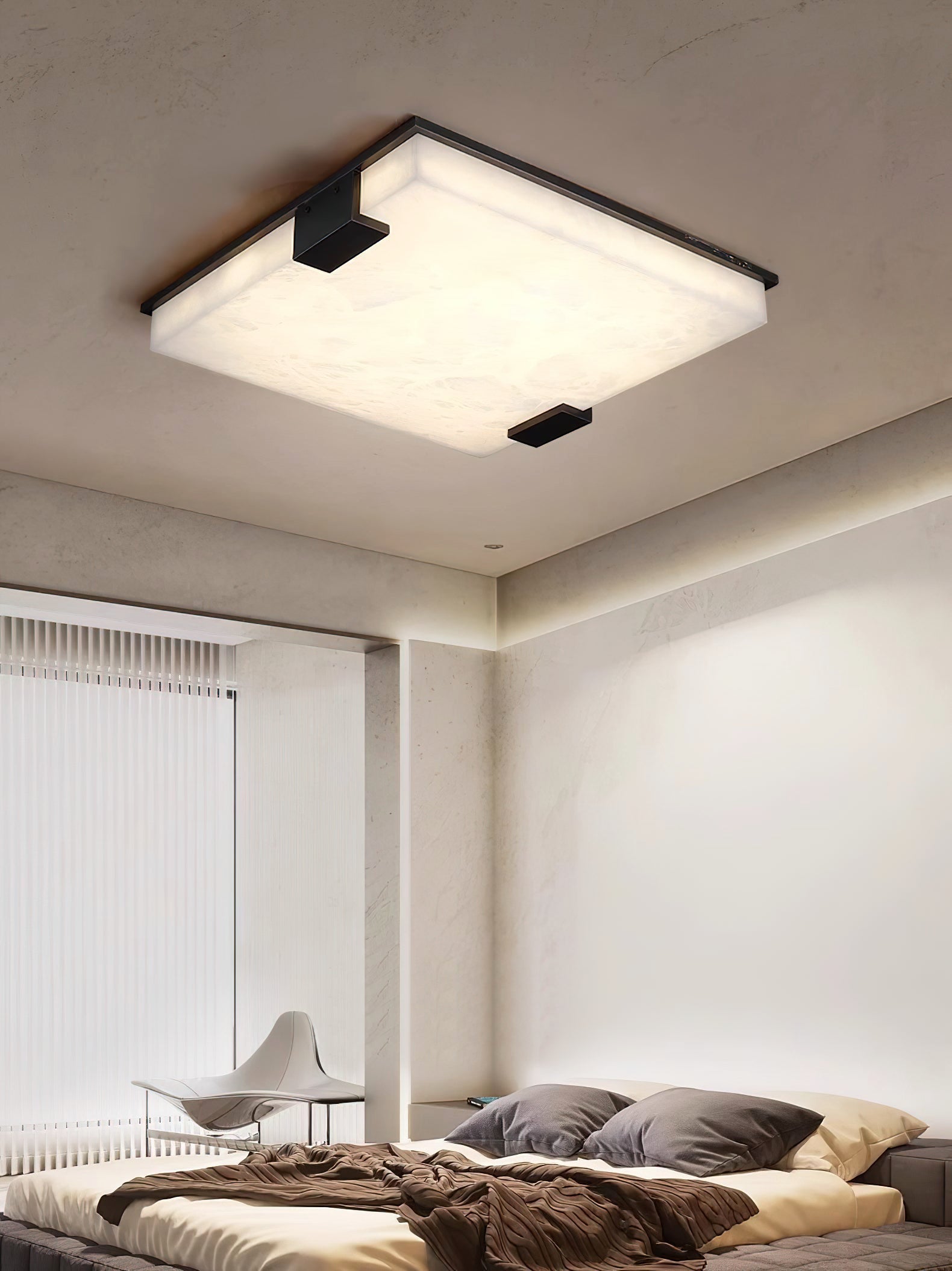Kevenq Minimalist Alabaster Ceiling Light