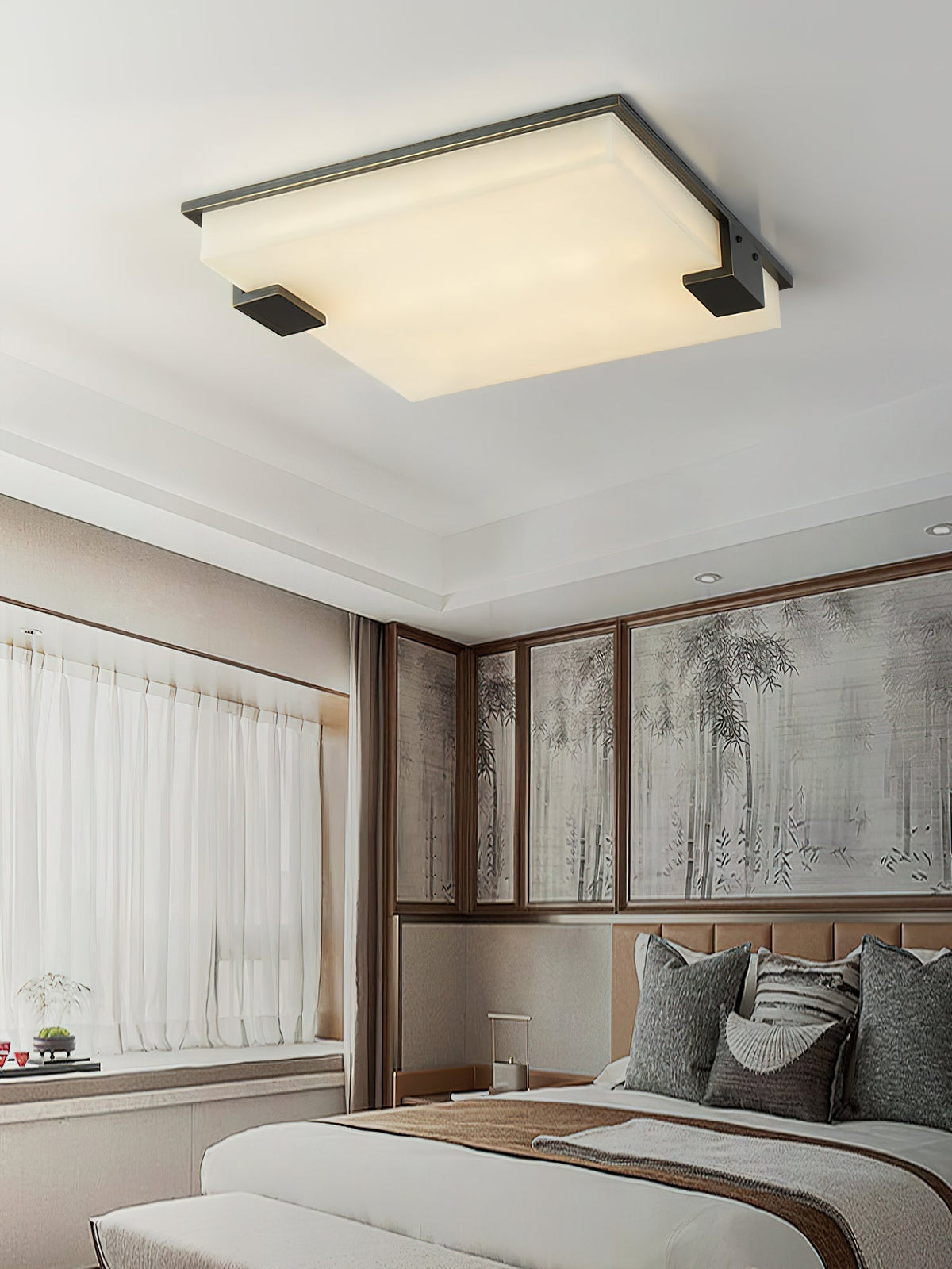 Kevenq Minimalist Alabaster Ceiling Light