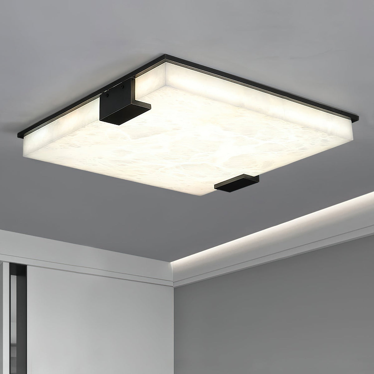 Kevenq Minimalist Alabaster Ceiling Light