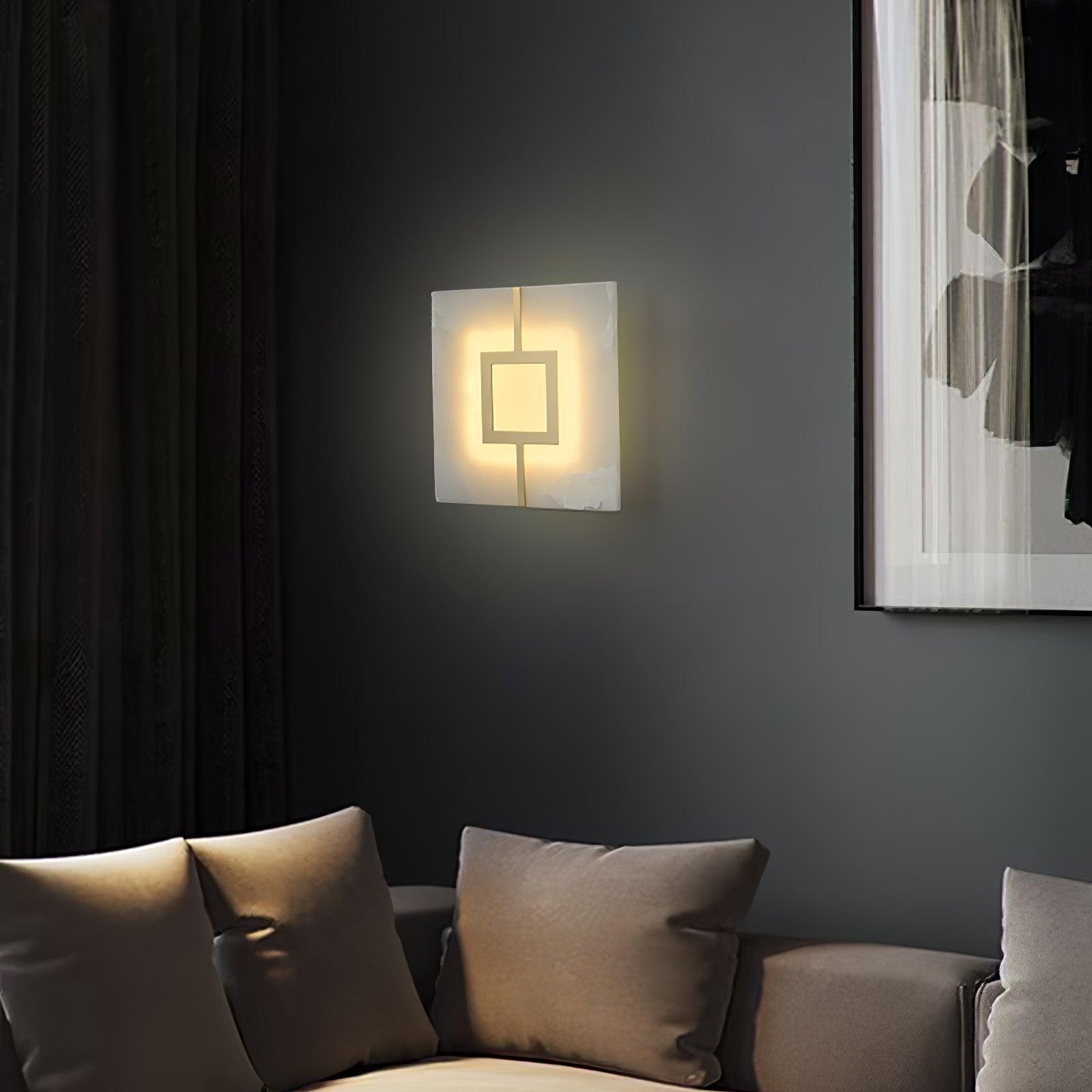 Alvelor Geometric Alabaster Wall Light