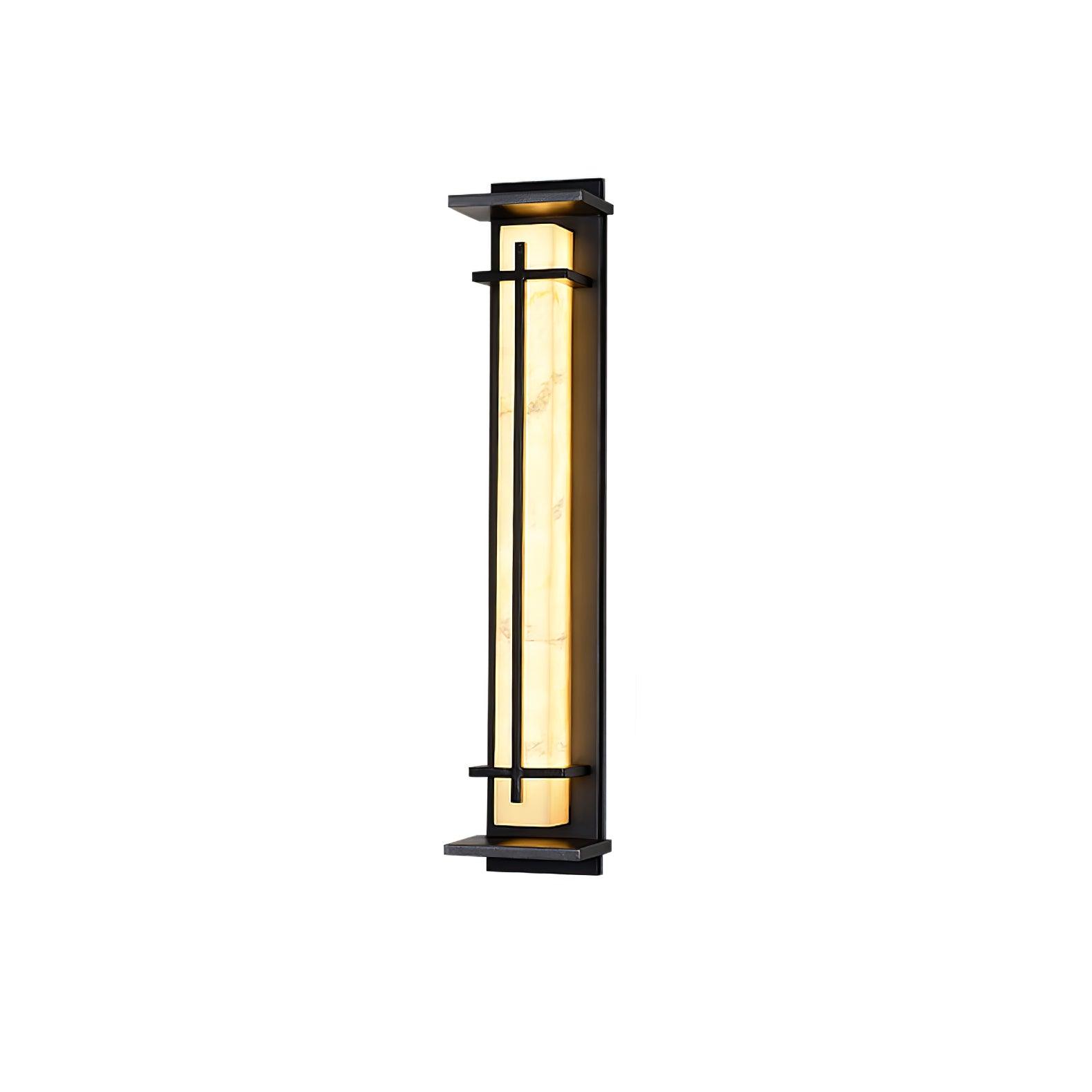 Ray Square Outdoor Wall Light Imitation Alabaster Waterproof - Neutral Decor