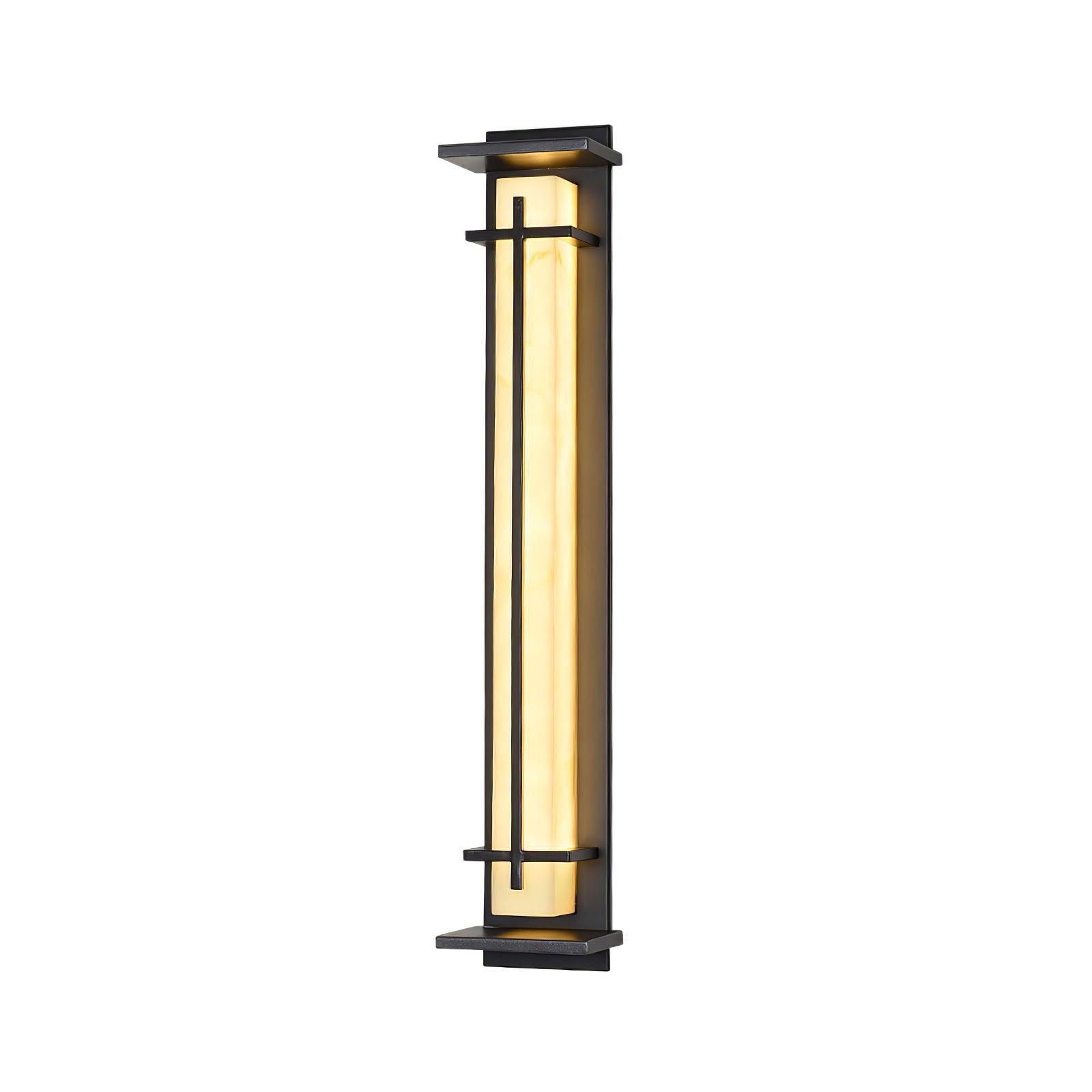 Ray Square Outdoor Wall Light Imitation Alabaster Waterproof - Neutral Decor
