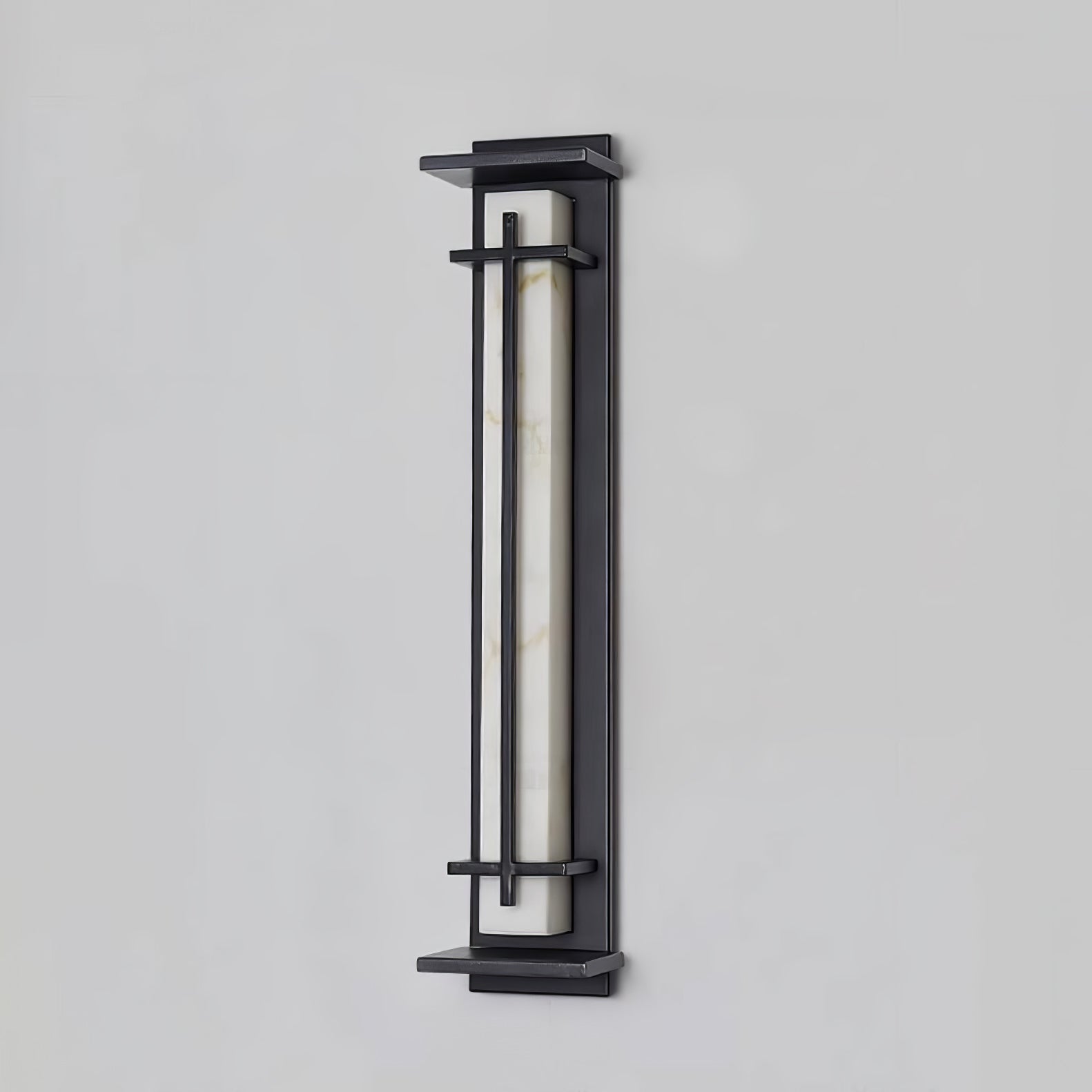Ray Square Outdoor Wall Light Imitation Alabaster Waterproof - Neutral Decor