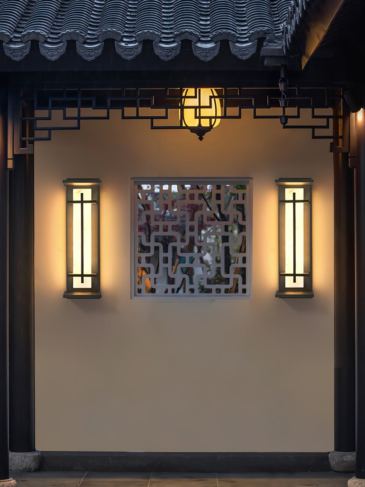 Marcell Alabaster Square Wall Light