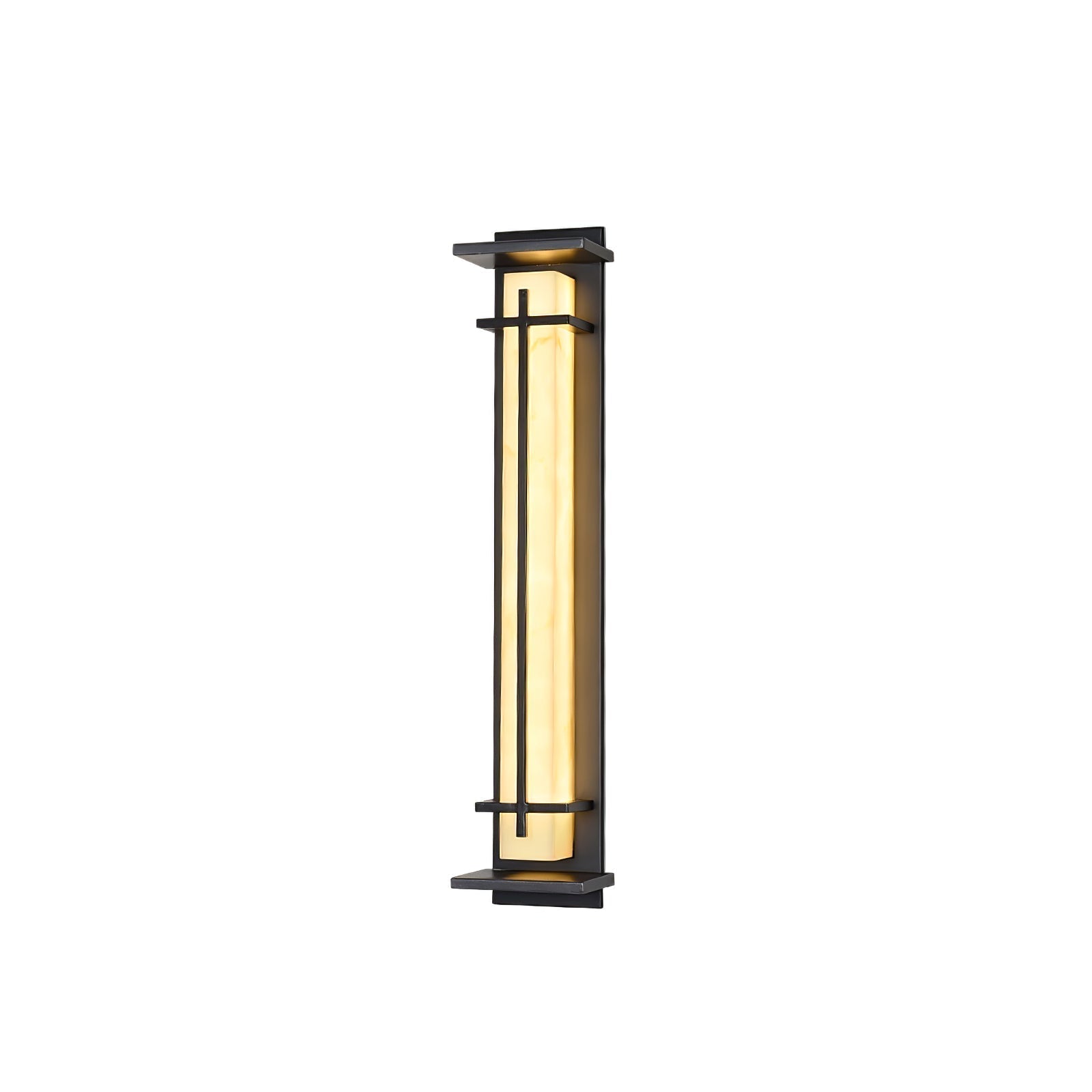 Ray Square Outdoor Wall Light Imitation Alabaster Waterproof - Neutral Decor