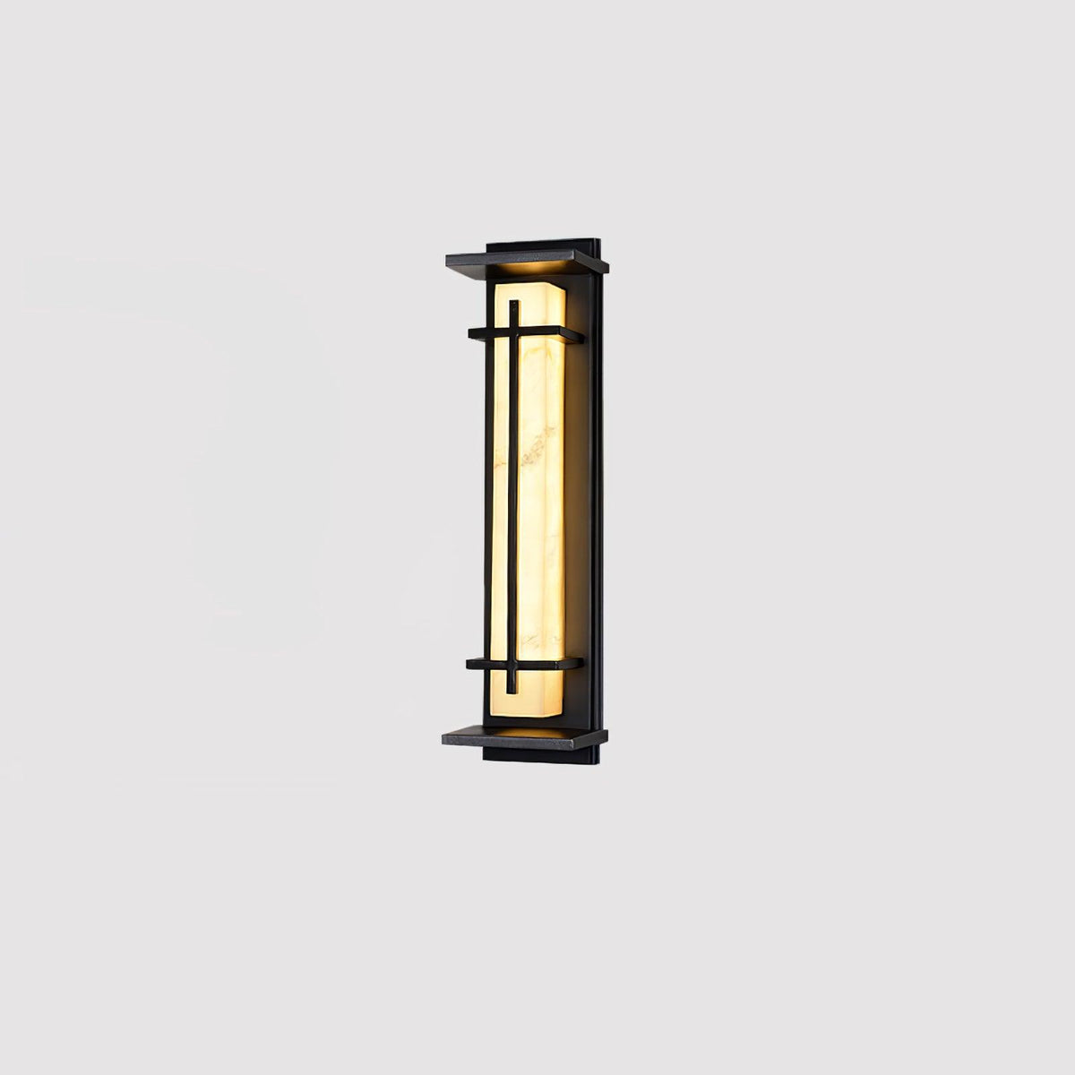 Ray Square Outdoor Wall Light Imitation Alabaster Waterproof - Neutral Decor