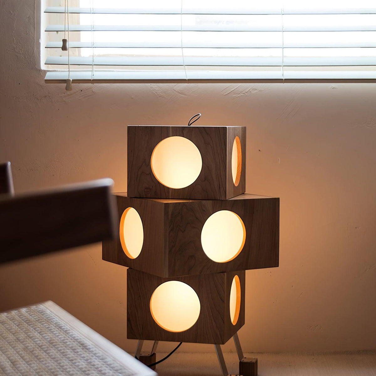 Zalynora Stacked Wood Floor Lamp